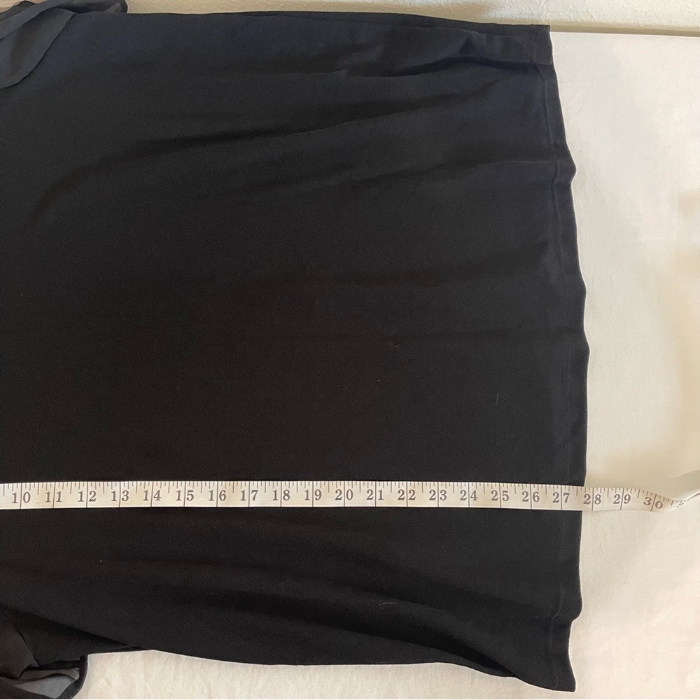 Pleione Elegant Black Blouse with Sheer Sleeves - Picture 8 of 9